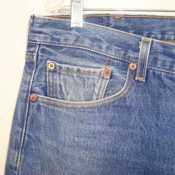 Levis 501XX STF Red Tab Jeans Mens Tag Size 40x36(32) Y2K Made in Mexico - Picture 13 of 16